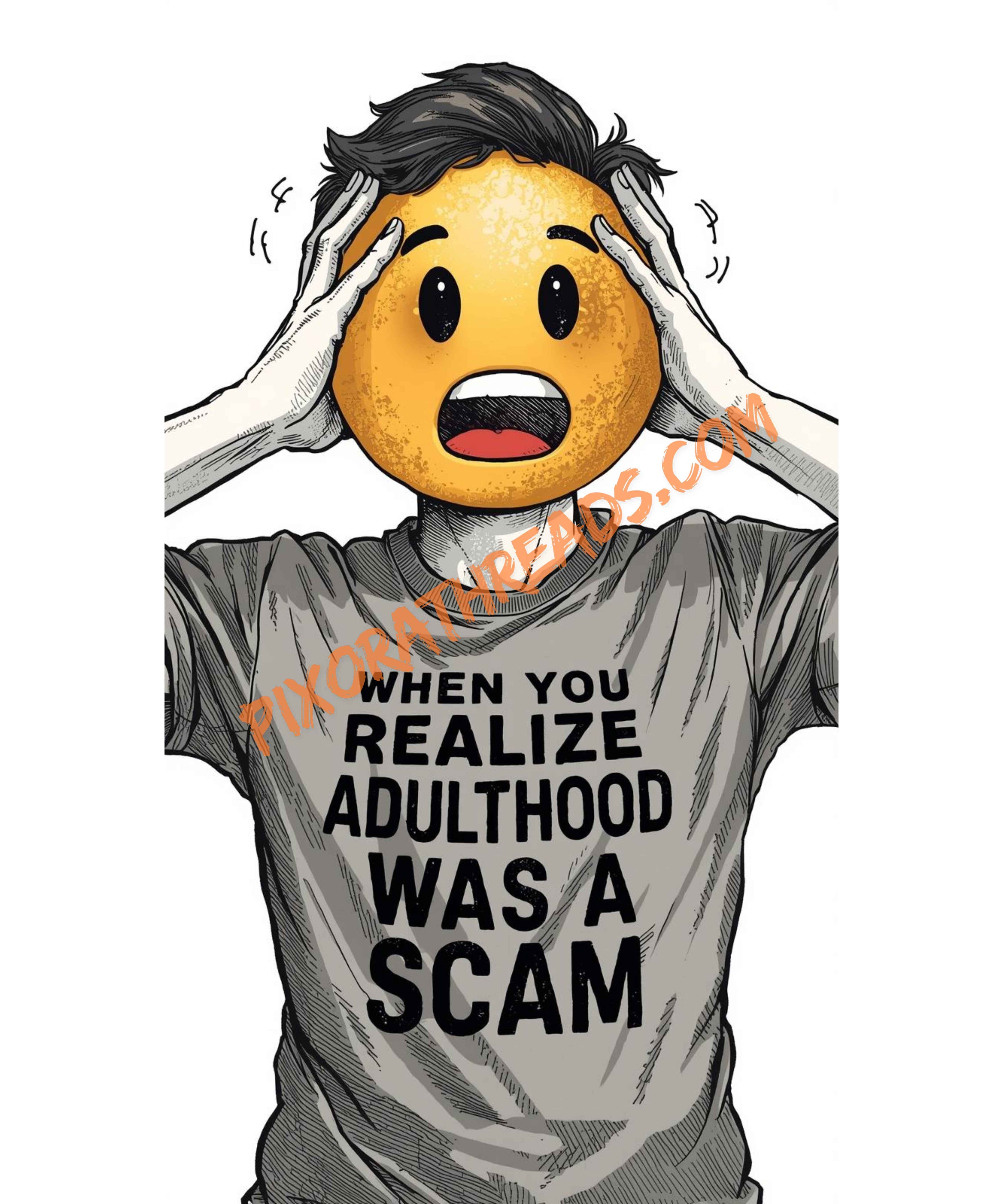 PixoraDrop | Adulthood Scam Digital Preview – Transparent PNG
