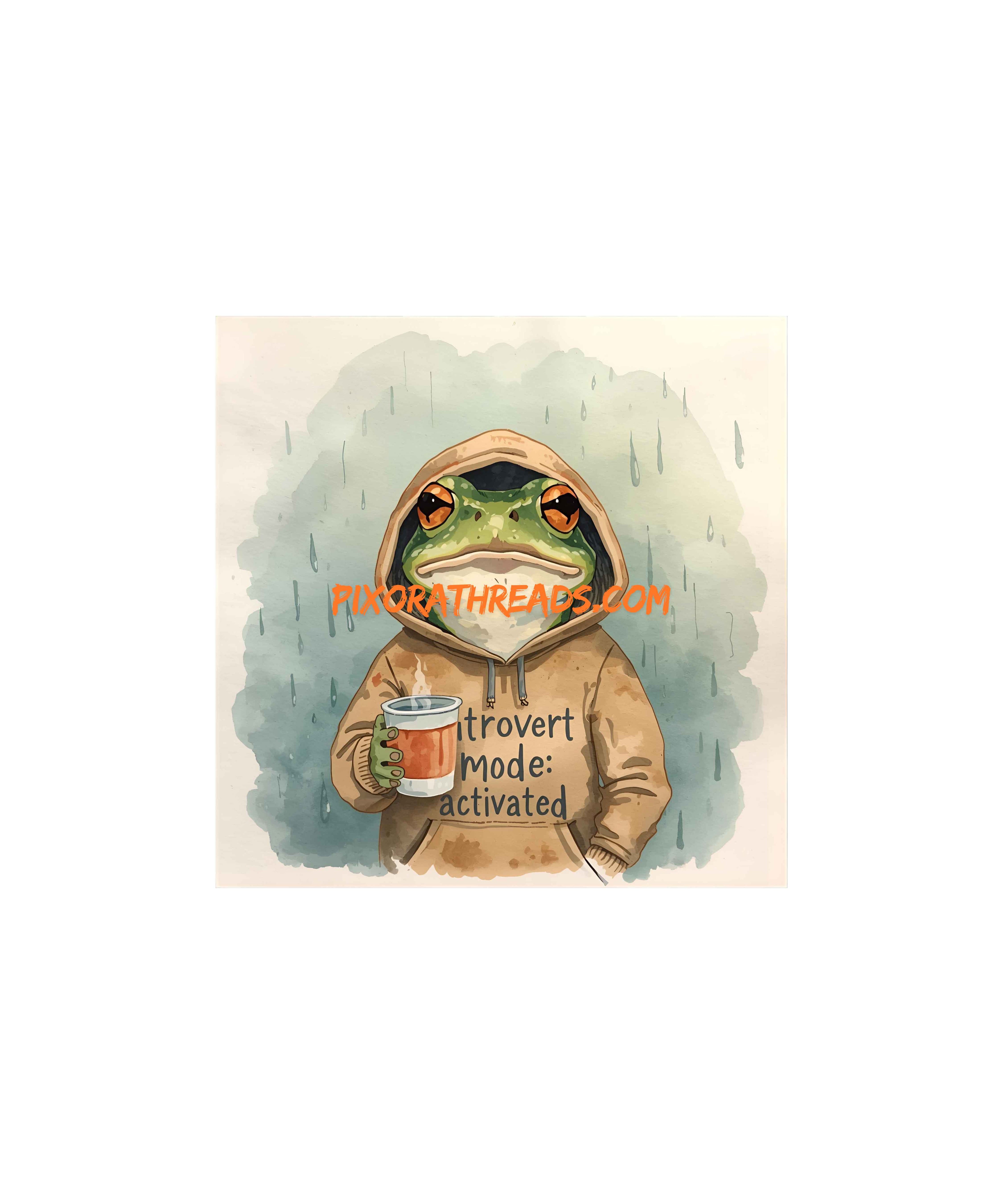 Digital art featuring the phrase "Introvert Mode" with a colorful, abstract background.