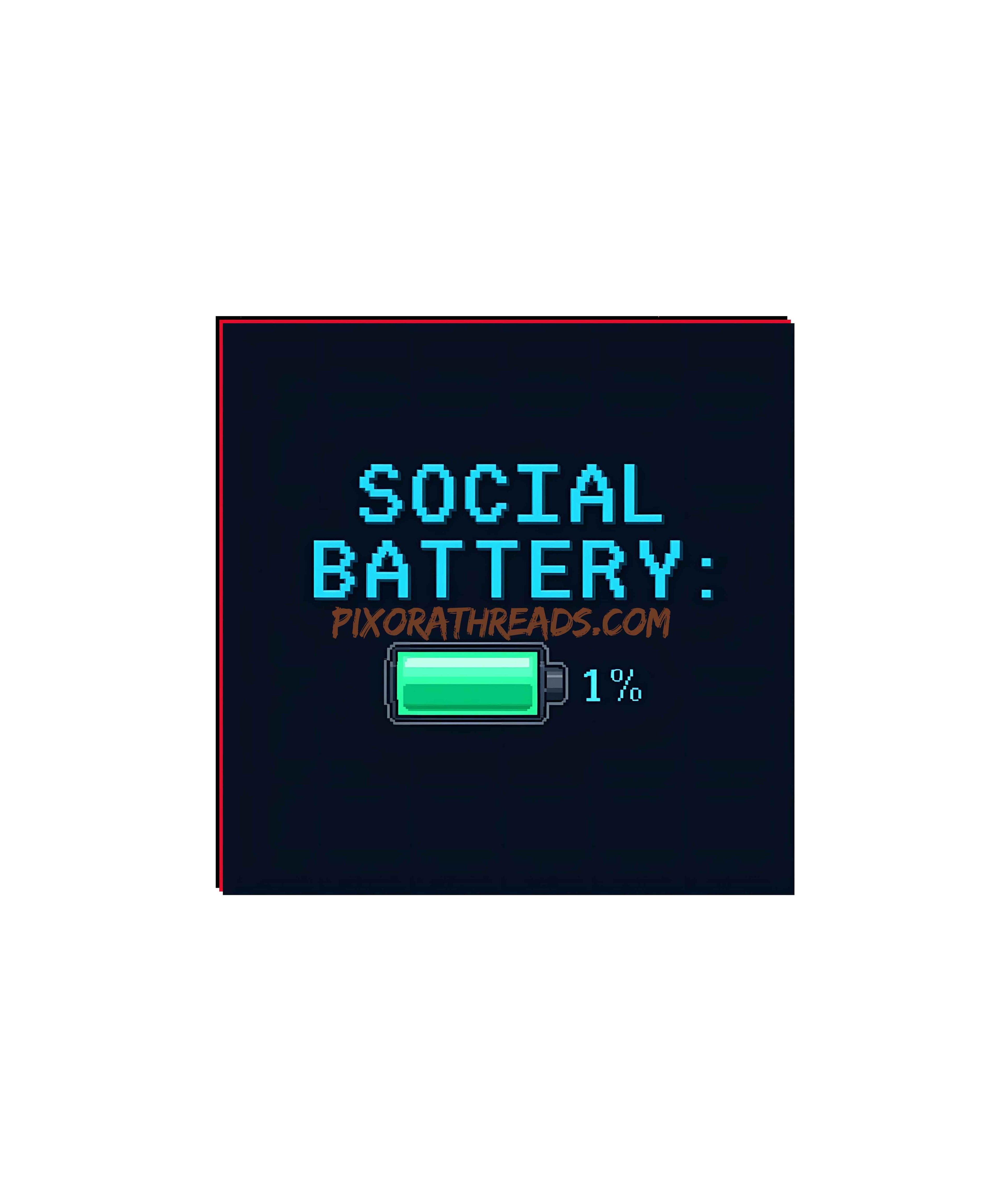High-resolution digital art preview of PixoraDrop Social Battery in PNG format with transparent background