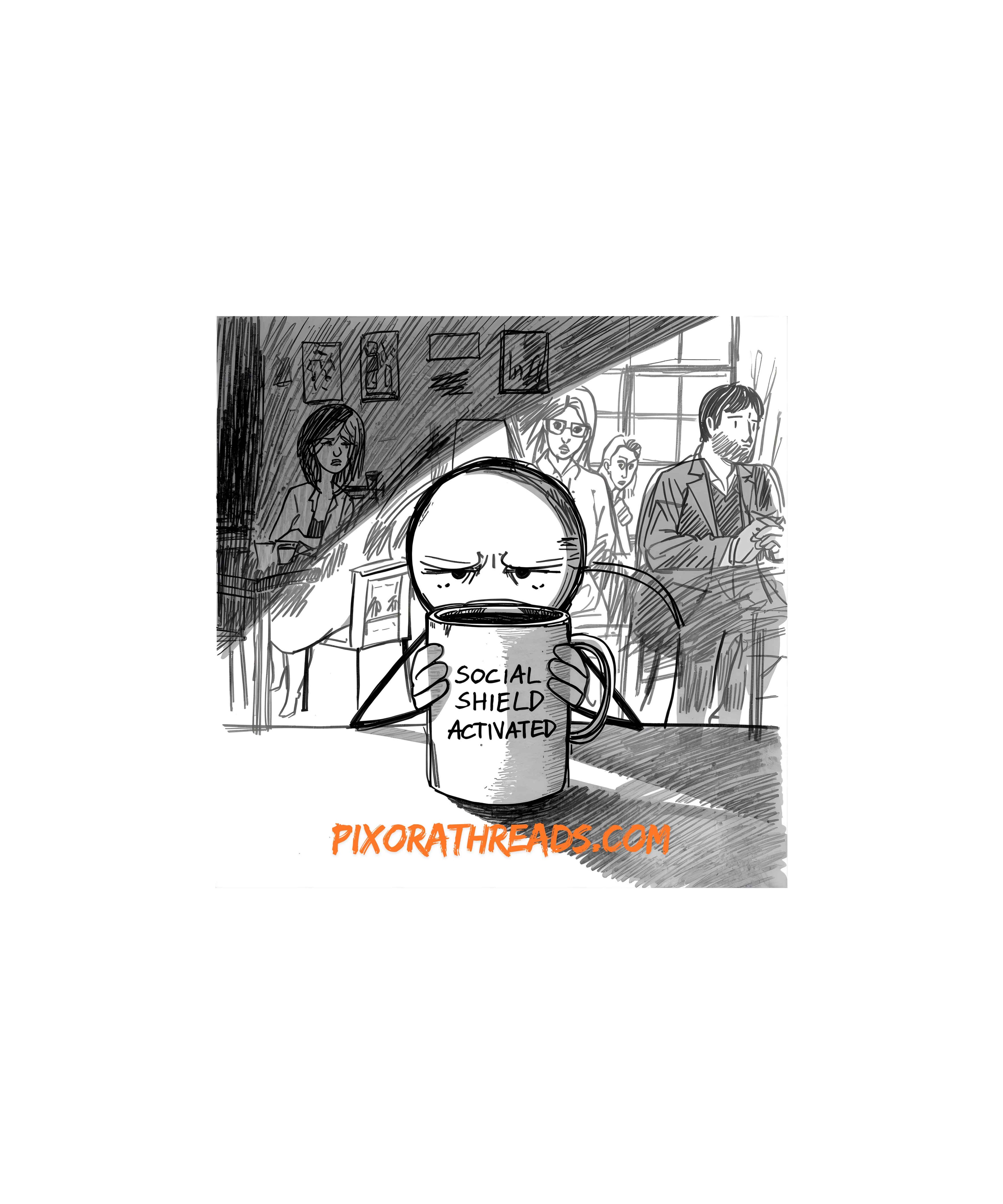 Digital meme art featuring a shield design with vibrant colors on a transparent background.