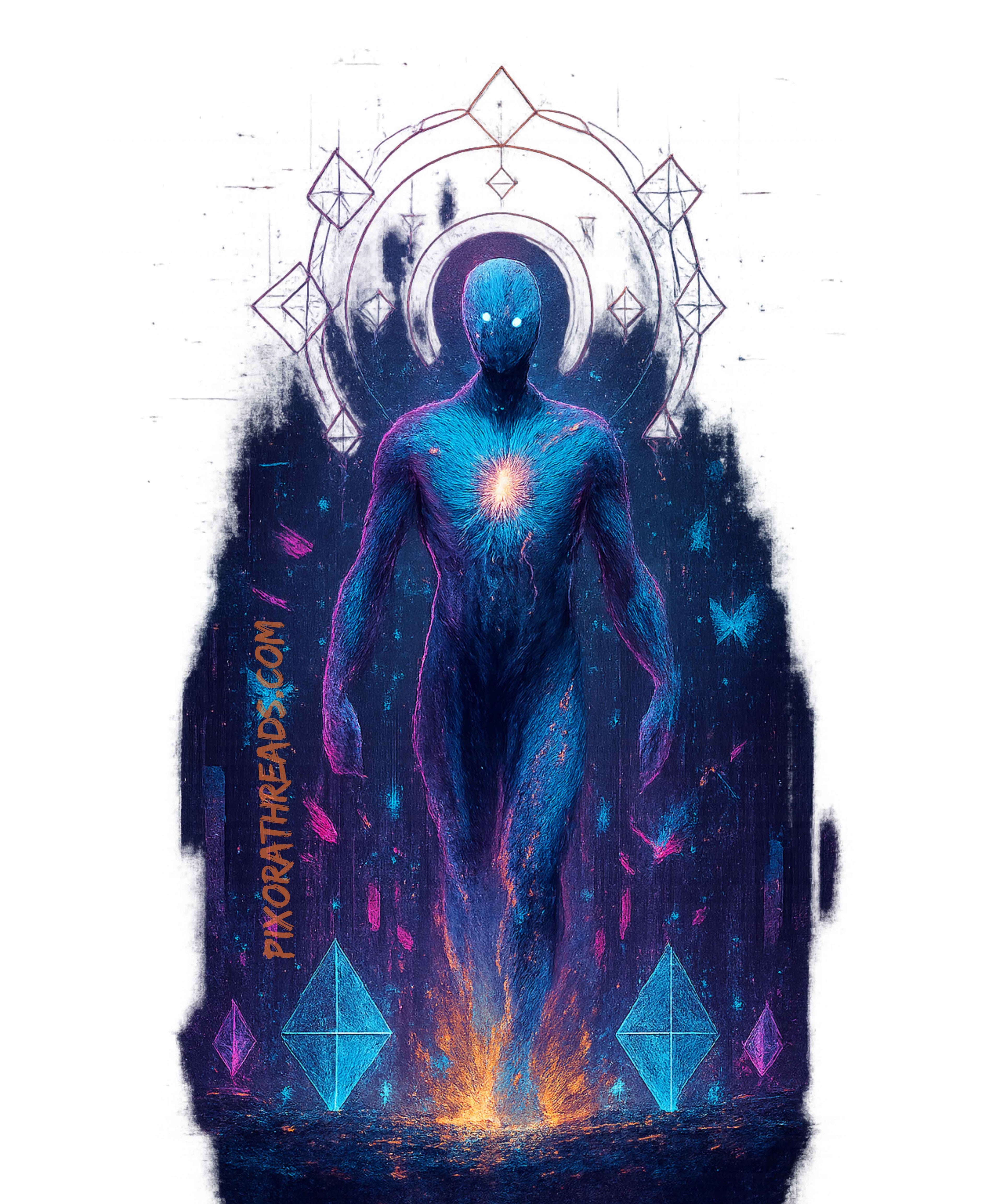 Digital artwork featuring vibrant colors and abstract floral designs from the Meme/Art Collection.