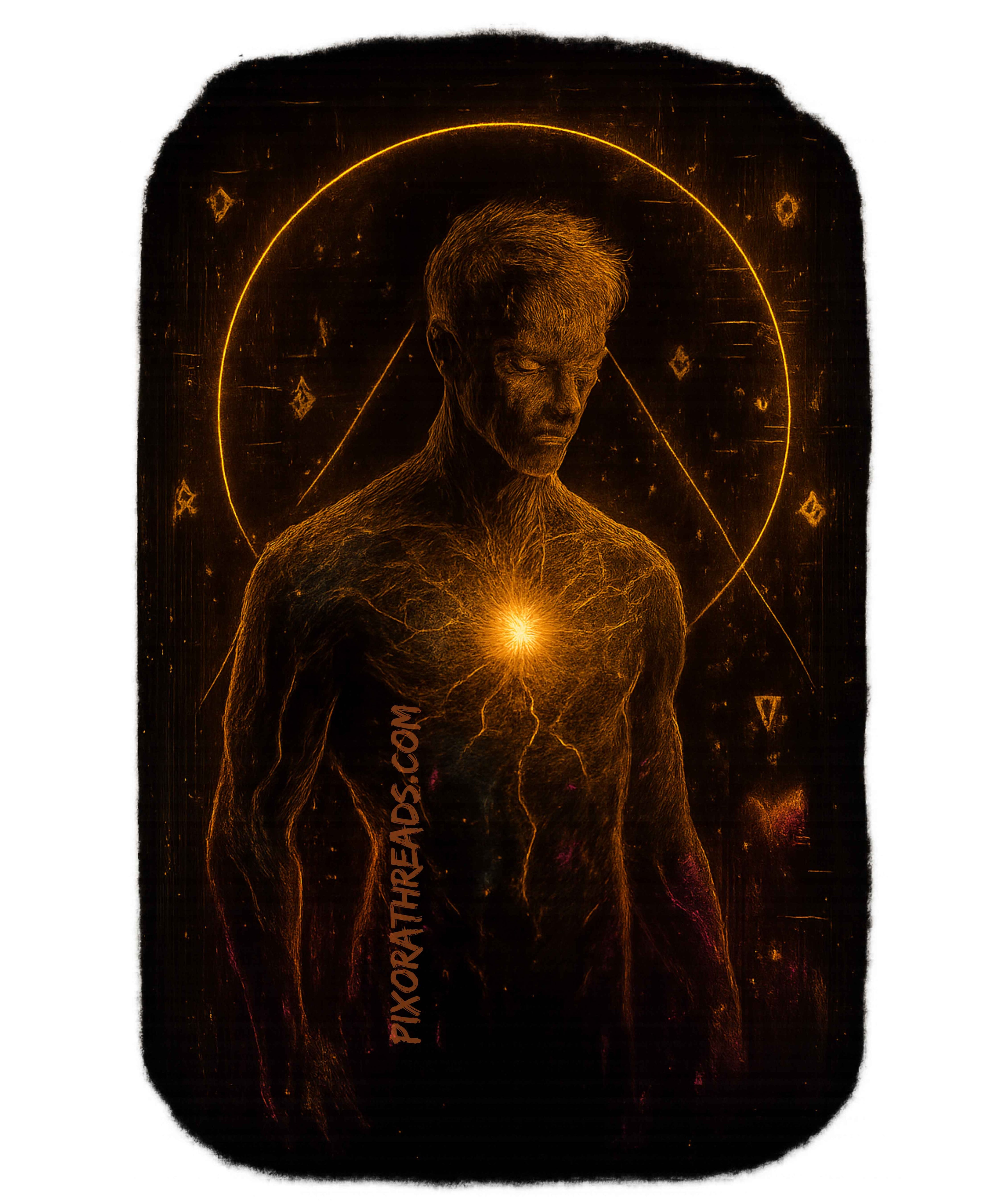 Transparent PNG digital art featuring elegant gold trace design on a white background